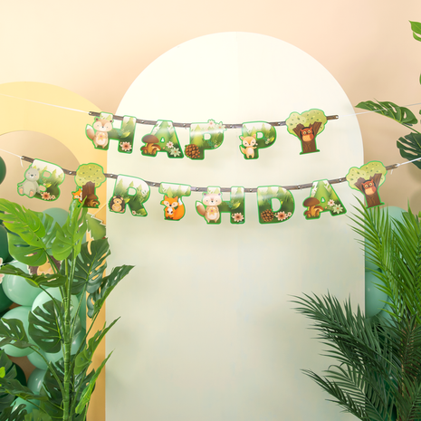 Tuf-Tuf Guirlande de lettres Animaux de la forêt 210 x 16 cm | à l'unité