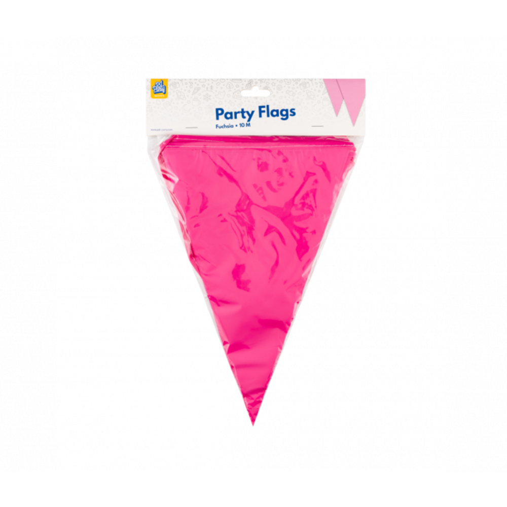 Paper Dreams Flaggengirlande in leuchtendem Pink und Fuchsia | 10 Meter