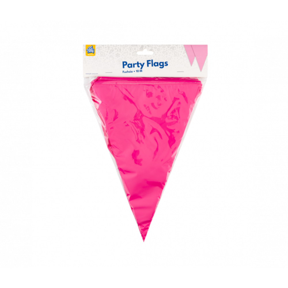 Paper Dreams Guirlande de fanions rose fuchsia vif | 10 mètres