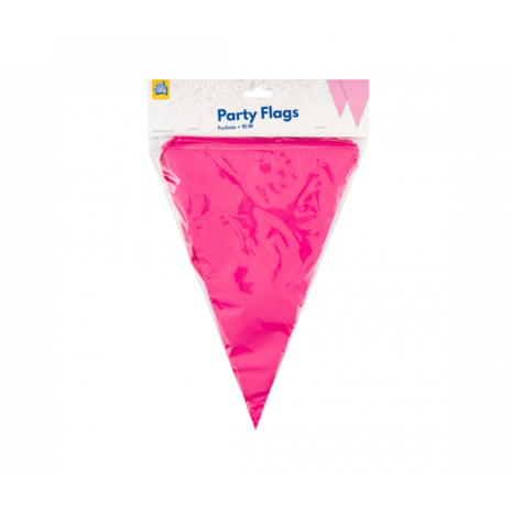 Paper Dreams Flag Garland Bright Pink Fuchsia | 10 meters