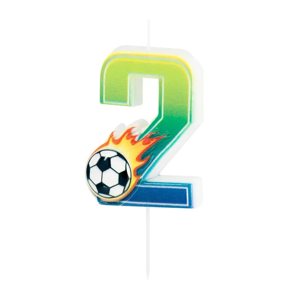 Tuf-Tuf Fußball-Nummernkerze 2 | pro Stück