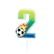 Tuf-Tuf Bougie numéro 2 sur le thème du football | à ​​l'unité