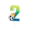 Tuf-Tuf Bougie numéro 2 sur le thème du football | à l'unité Tuf-Tuf Bougie numéro 2 sur le thème du football | à l'unité