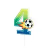 Tuf-Tuf Fußball-Nummernkerze 4 | pro Stück Tuf-Tuf Fußball-Nummernkerze 4 | pro Stück
