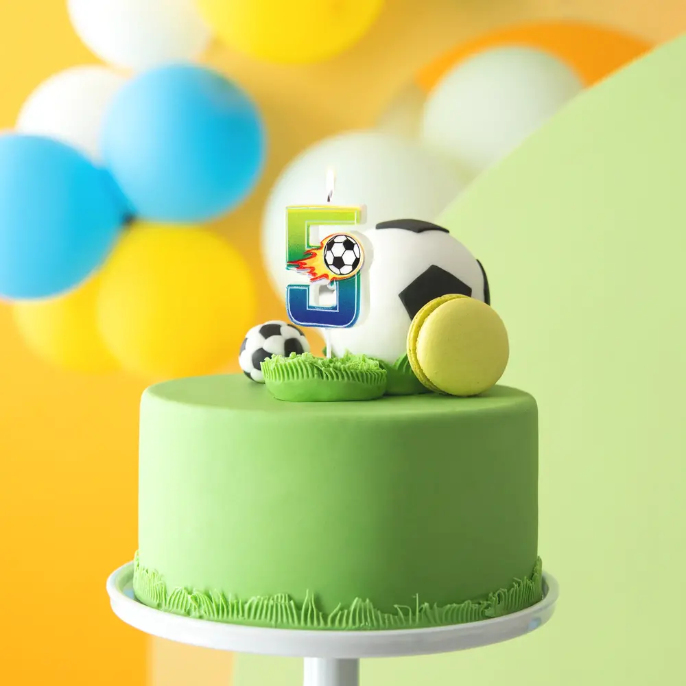 Tuf-Tuf Football Number Candle 5 | per piece