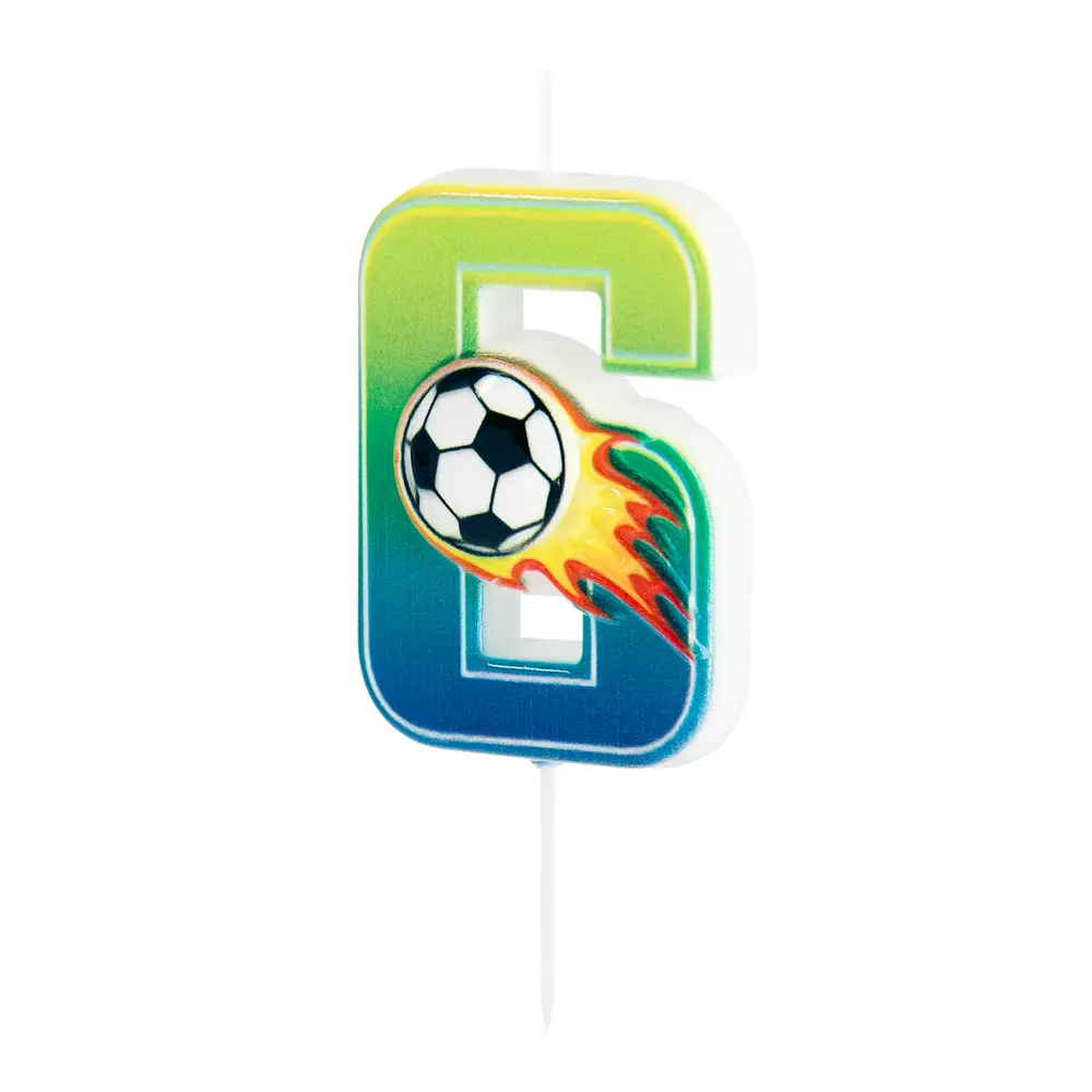 Tuf-Tuf Football Number Candle 6 | per piece