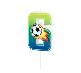 Tuf-Tuf Fußball-Nummernkerze 6 | pro Stück