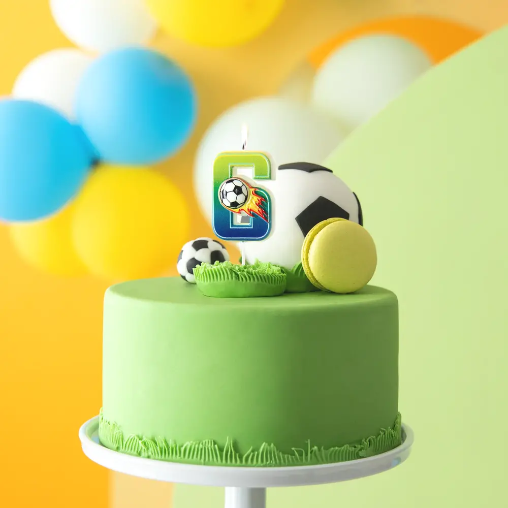 Tuf-Tuf Football Number Candle 6 | per piece