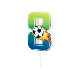 Tuf-Tuf Fußball-Nummernkerze 8 | pro Stück