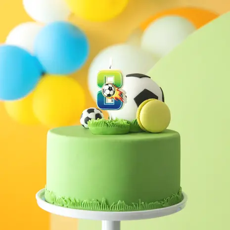 Tuf-Tuf Football Number Candle 8 | per piece
