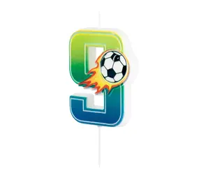 Tuf-Tuf Fußball-Nummernkerze 9 | pro Stück