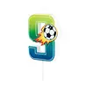 Tuf-Tuf Bougie numéro 9 sur le thème du football | à ​​l'unité