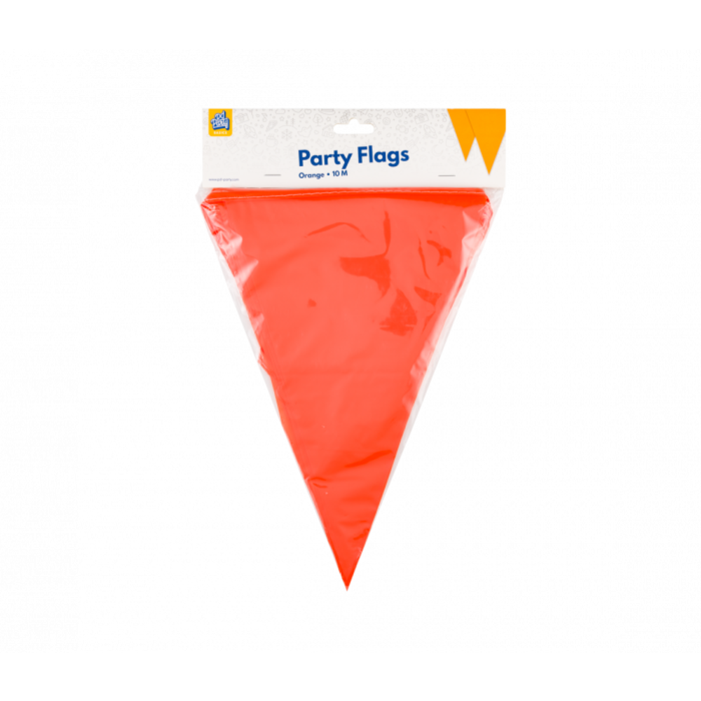 Paper Dreams Orange Plastic Flag Bunting | 10 meters