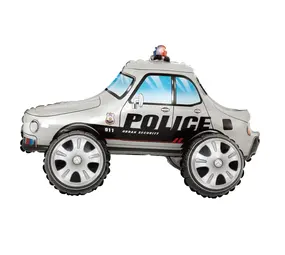 Tuf-Tuf 4D Politie Auto Zilver Ballon 65x38cm | per stuk Tuf-Tuf 4D Politie Auto Zilver Ballon 65x38cm | per stuk