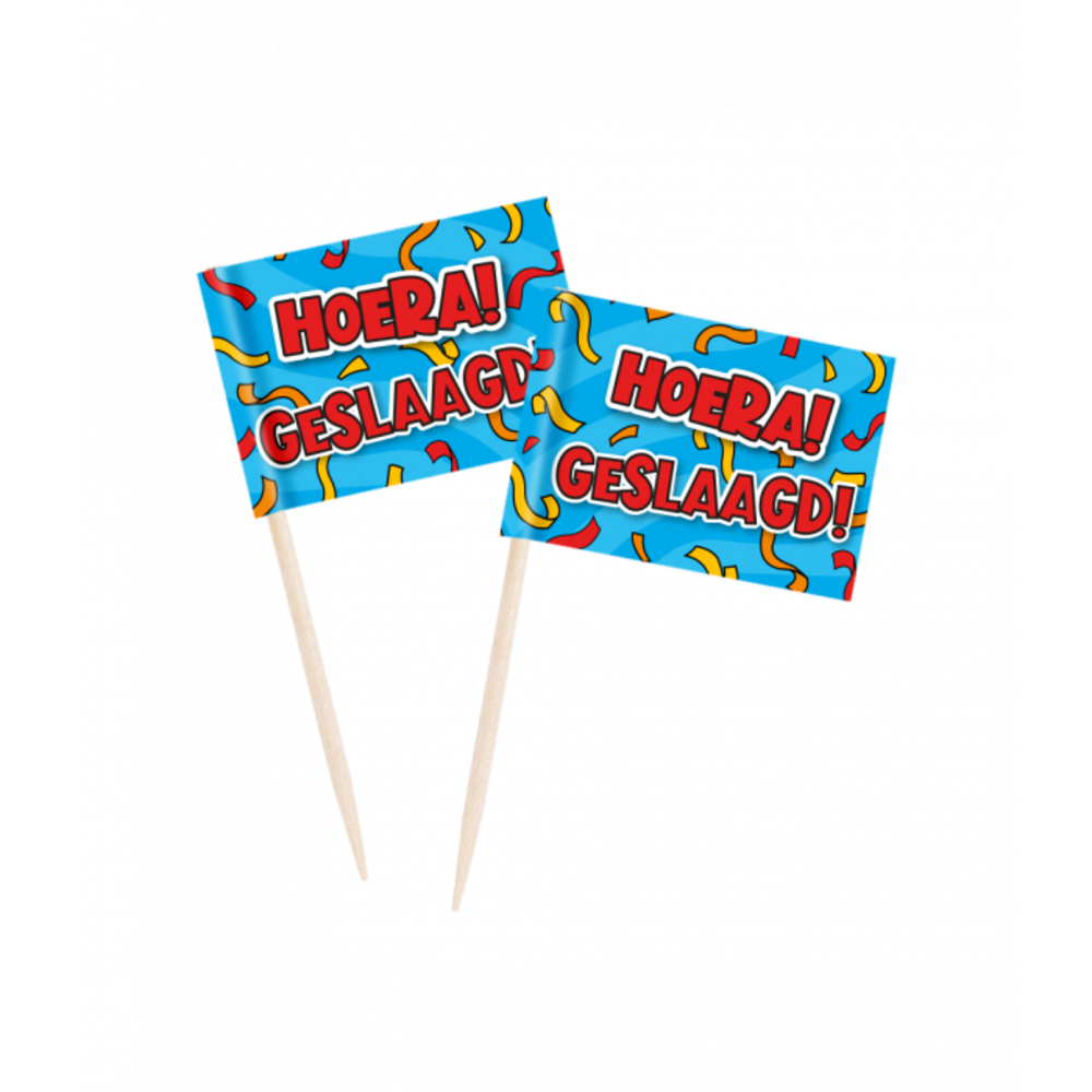 Paper Dreams Hooray Passed Cartoon Toothpicks | 50 pieces