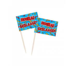 Paper Dreams Hooray Passed Cartoon Toothpicks | 50 pieces