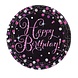 Riethmüller Borden Happy Birthday Sparkling Roze 23cm | 8 stuks Riethmüller Borden Happy Birthday Sparkling Roze 23cm | 8 stuks
