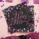 Amscan Happy Birthday Sparkling Pink Napkins 33x33cm | 16 pieces