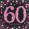 Amscan Serviettes 60 ans Rose Pailleté 33x33cm | 16 pièces Amscan Serviettes 60 ans Rose Pailleté 33x33cm | 16 pièces