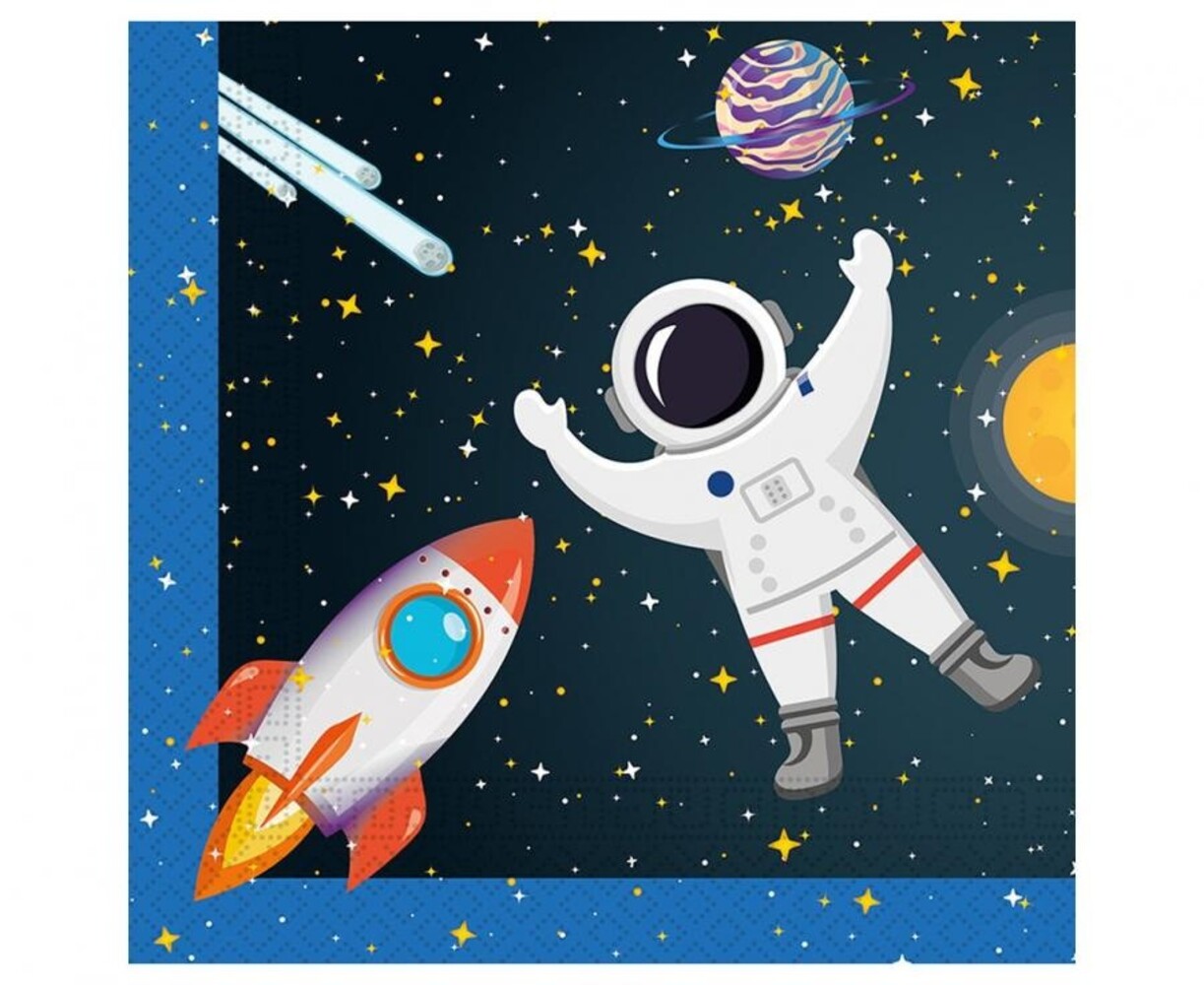Procos Party Servetten Astronaut 33x33cm | 20 stuks