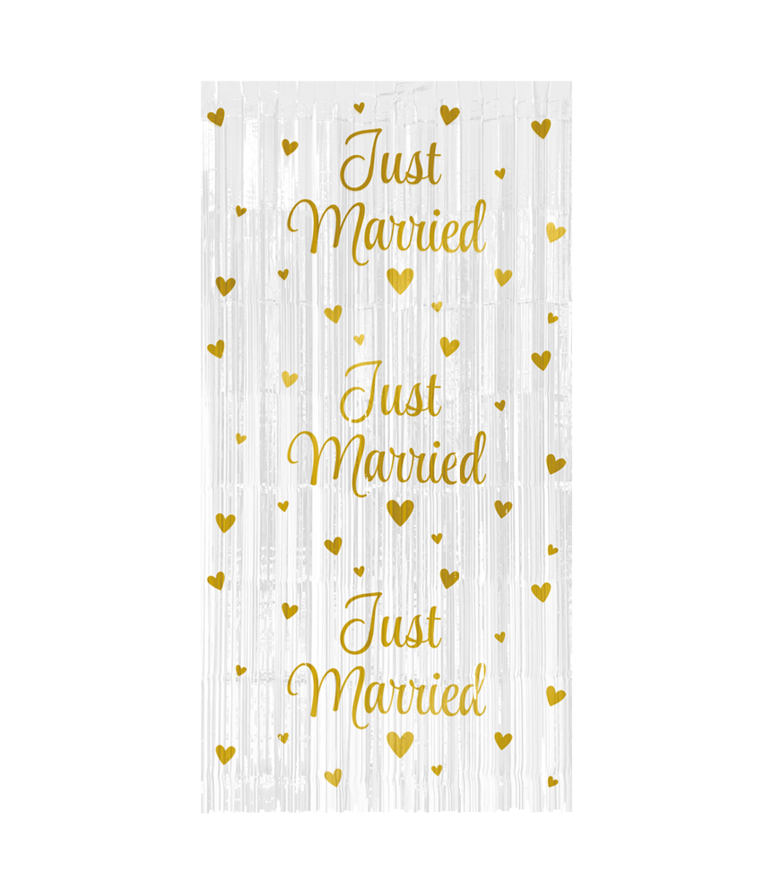 Paper Dreams Türvorhang „Just Married“ 100 x 200 cm | pro Stück