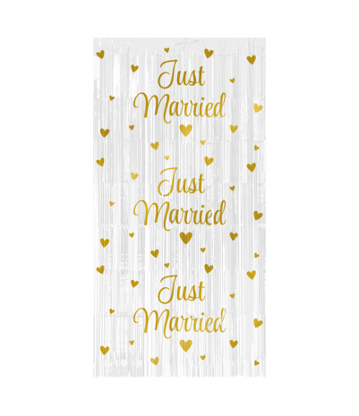 Paper Dreams Türvorhang „Just Married“ 100 x 200 cm | pro Stück