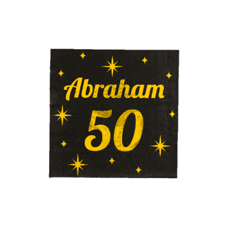 Paper Dreams Servetten Abraham 50 Classy 33x33cm | 16 stuks Paper Dreams Servetten Abraham 50 Classy 33x33cm | 16 stuks