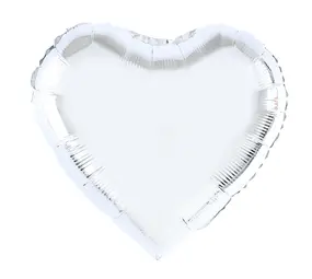 Tuf-Tuf Helium Balloon Heart Silver Empty 46cm | per piece