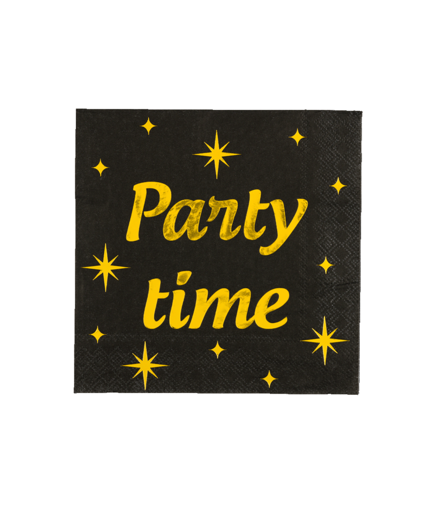 Paper Dreams Serviettes de table élégantes Party Time 33x33cm | 16 pièces