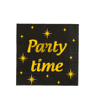 Paper Dreams Serviettes de table élégantes Party Time 33x33cm | 16 pièces