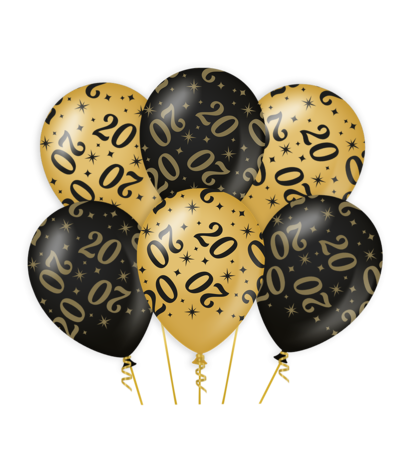 Paper Dreams 20 Jahre Stilvolle Luftballons 30 cm | 6 Stück