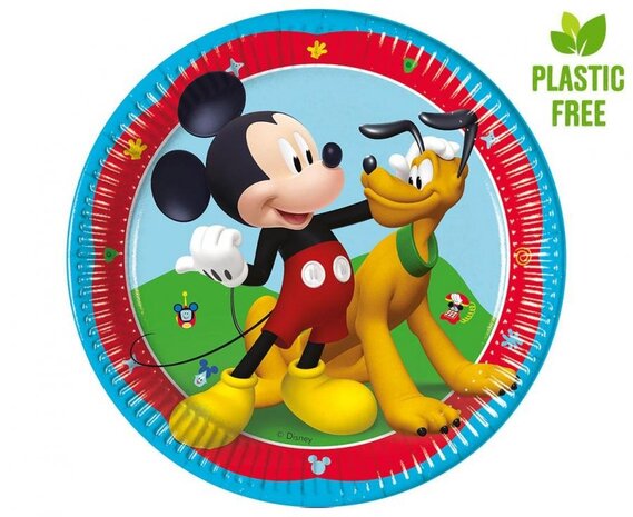 Procos Party Mickey Mouse Teller „Rock the House“ 20 cm | 8 Stück