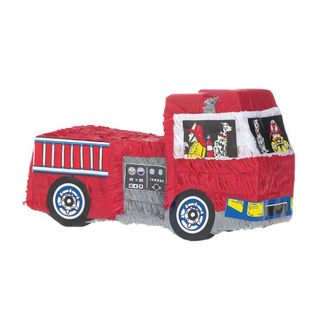 Amscan Piñata camion de pompiers 3D avec chien 50 x 28,5 x 17,7 cm