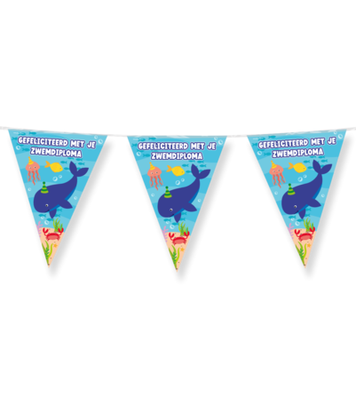 Paper Dreams Guirlande de drapeaux pour diplôme de natation 10 m | à l'unité