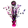 Amscan Tischdekoration „40 Jahre Funkelndes Rosa“ | 46 cm