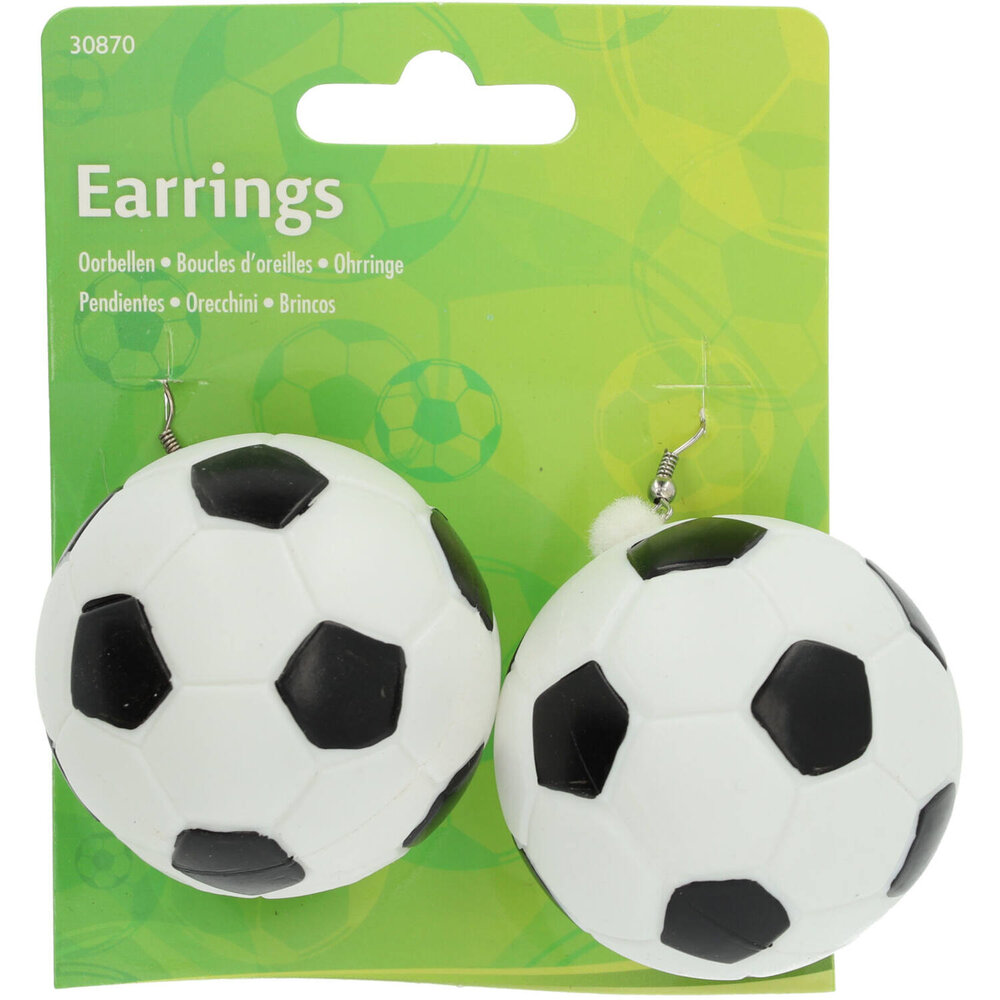 Folat Boucles d'oreilles football | Lot de 2