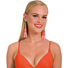 Folat Orange Fringe Earrings | Set of 2