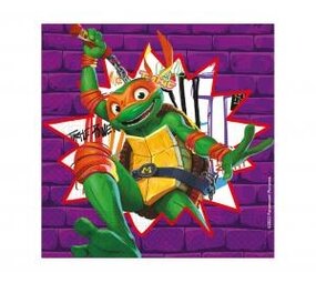 Procos Party Teenage Mutant Ninja Turtle Servetten 33x33cm | 20 stuks Procos Party Teenage Mutant Ninja Turtle Servetten 33x33cm | 20 stuks