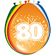 Folat 80th Birthday Balloons 30cm | 8 pieces