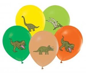 Godan Dinosaurier-Luftballons 30 cm | 5 Stück