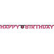 Amscan Buchstabengirlande „Happy Birthday“, Glitzerrosa, 213 x 16 cm | pro Stück