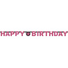 Amscan Letter garland Happy Birthday Sparkling Pink 213x16cm | per piece Amscan Letter garland Happy Birthday Sparkling Pink 213x16cm | per piece