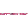 Amscan Letterslinger Happy 40 Birthday Sparkling Pink 213x16cm | per stuk