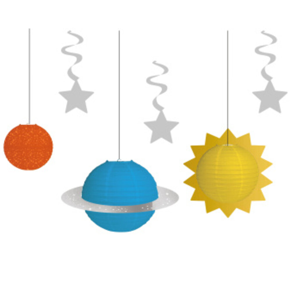 Amscan Hangdecoratie Ruimte, Kosmos & Space  | 6 Stuks Amscan Hangdecoratie Ruimte, Kosmos & Space  | 6 Stuks