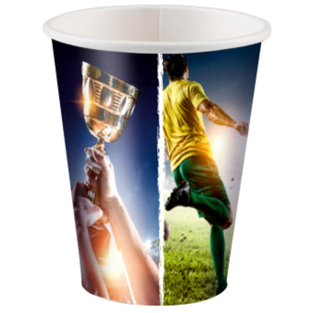 Amscan Kick It Fußballbecher 250 ml | 8 Stück