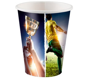 Amscan Kick It Fußballbecher 250 ml | 8 Stück