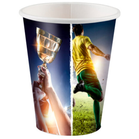 Amscan Gobelets de football Kick It 250 ml | 8 pièces