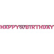 Amscan Letter garland Happy 60 Birthday Sparkling Pink 213x16cm | per piece