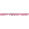 Amscan Letterslinger Happy 60 Birthday Sparkling Pink 213x16cm | per stuk Amscan Letterslinger Happy 60 Birthday Sparkling Pink 213x16cm | per stuk