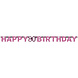 Amscan Buchstabengirlande „Happy 80 Birthday“, Glitzerndes Rosa, 213 x 16 cm | pro Stück